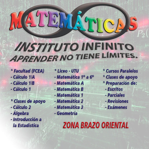 Imagen 1 de 3 de Clases Particulares De Matemáticas Y Cálculo Liceo Utu Fcea