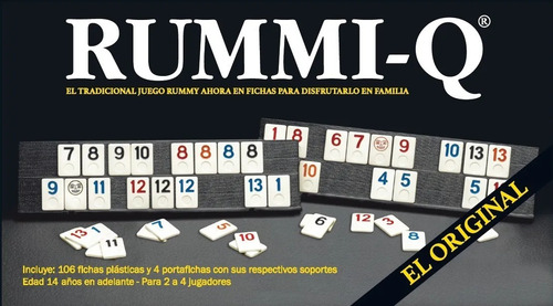 Rummy -q Caja De Fichas Juego De Mesa Rummi