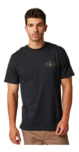 Playera Fox Para Hombre Modelo Full Flux Urbana Color Negro