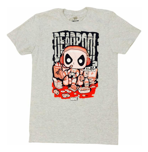 Funko Pop Tees Playera Deadpool Chimichangas Hombre Talla Ch