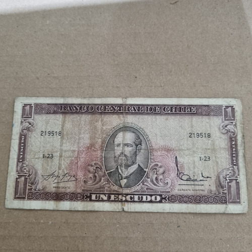 Billete De Chile De Un Escudo (Usado)