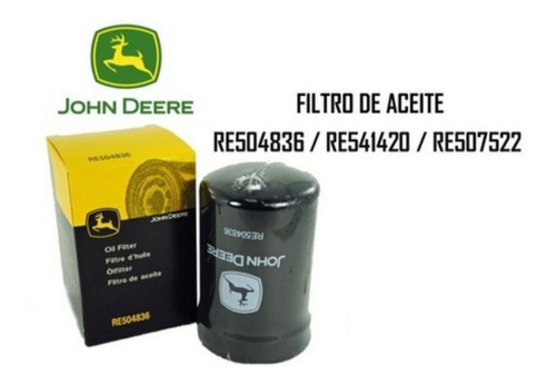 Re504836 Filtro De Aceite Original John Deere