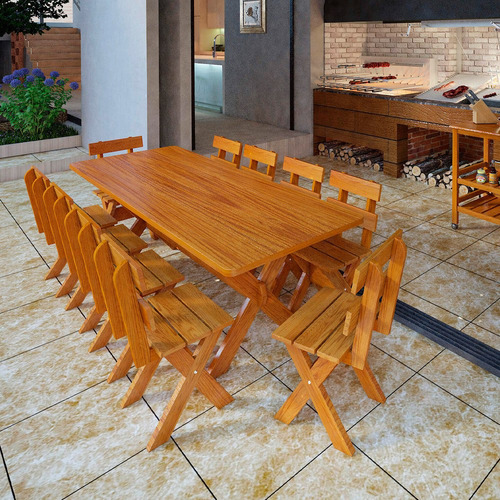 Mesa Para Churrasco Cadeiras / Churrasqueira +