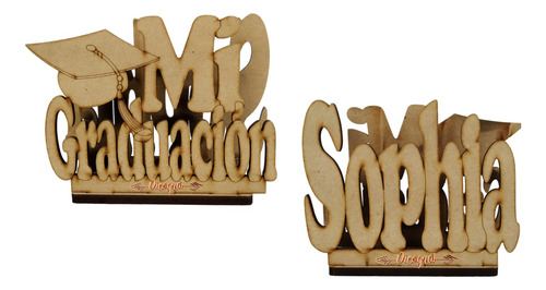 Servilleteros Instrumentos Nombre Personalizado Mdf3mm 12pzs