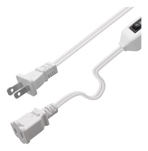 Cable De Extensión De 12,6 Con Interruptor, Enchufe De Ca