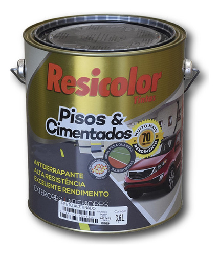 Pintura Piso Interior / Exterior Azul 3,6lt