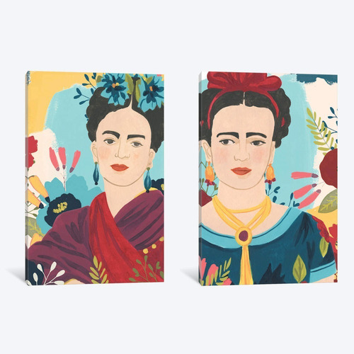 Cuadros Frida Kahlo Canvas Estilo Galería Modernos Mexicanos Color Multicolores Armazón Bastidor