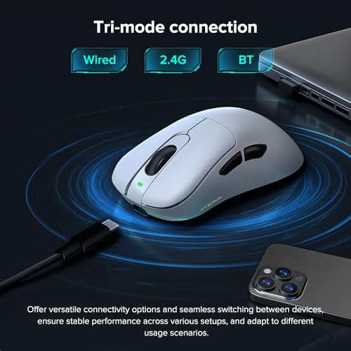 Pack Mars Set: Mouse Gaming Inalámbrico 24000 Dpi Ergonómico