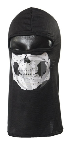 Balaclava Tactico Negro Skull Dry Fit Elastizado Airsoft Mot