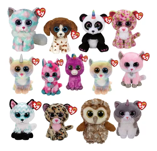 Pelucia Ty Beanie Boos 22cm Olhos Grandes C/ Gliter Original