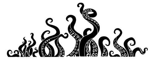 Superdant Tentáculos De Pulpo Negro Decoración De Pared Anim