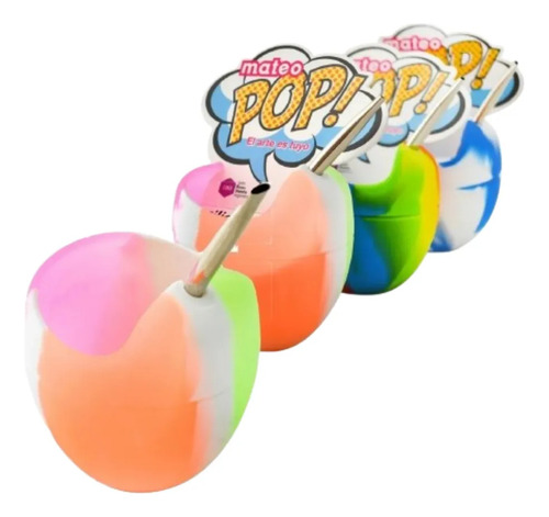 Mate C/ Bombilla Acero Inoxidable Mateo Pop Silicona Termico Color Candy