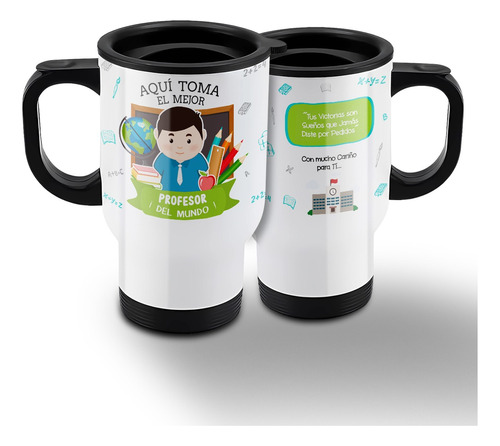 Vaso Térmico - Mug Personalizado 500cc. (día Del Profesor) H