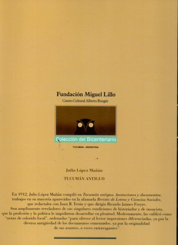 At- Fml- Ht- Tucumán Antiguo - Julio López Mañán