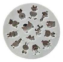 Comprar Molde Silicona Animalitos Mini Fondant Porcelana Color Gris