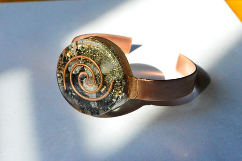 Orgon Brazalete Turmalina Pirita De Hierro Cuarzo Cobre