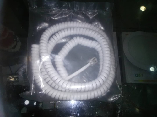 Cable Telefonico Espiroflex Para Auricular 1 Metro Blanco