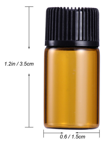 Botella Pequeña De Aceite Esencial En Frascos De Vidrio, 9 U