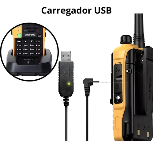Kit 4 Walkie Talkies Profissionais Longo Alcance 50km, Usb S