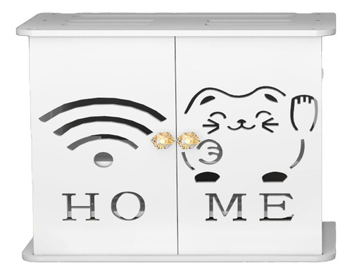 Caja De Almacenamiento Con Enrutador Wifi En Esquina, Sala D