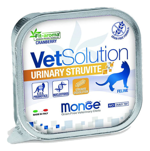 Alimento Húmedo Vet Solution P/gato Urinario Struvita 
