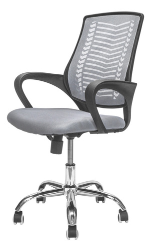 Silla De Oficina Top Living Sill-c2 Silla Ergonómica Ejecutiva Giratoria Para Escritorio Color Gris