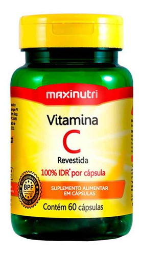 Vitaminas C Revestida 100% Idr 60 Capsulas Maxinutri