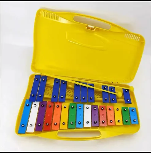25x Metalófono Cromático Con Maleta