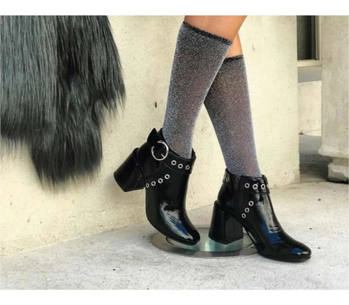 Botas Altas Negras Cadenas Mujer Oferta Online | DHgate.com