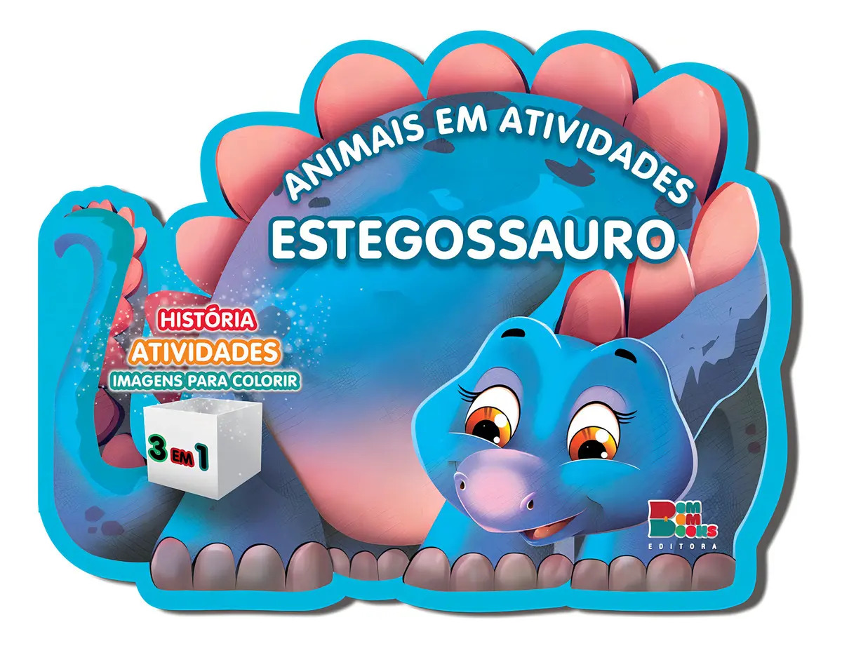 Livro Infantil Animais Em Atividades: Estegossauro