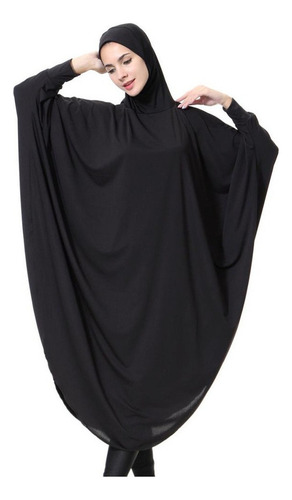 Árabe Muçulmano Batwing Abaya Um Sobrecarga Hijab Oração