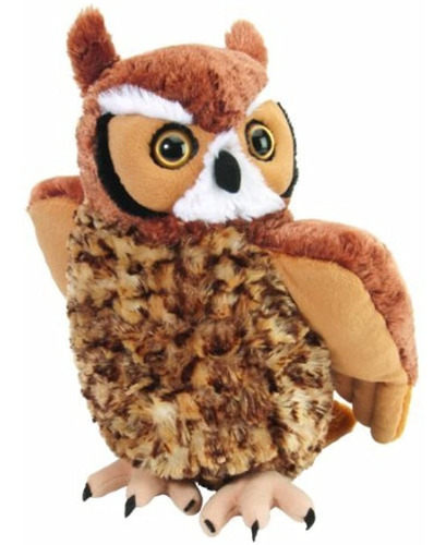 Wild Republic Great Owned Owl Felpa Animal De Peluche Juguet