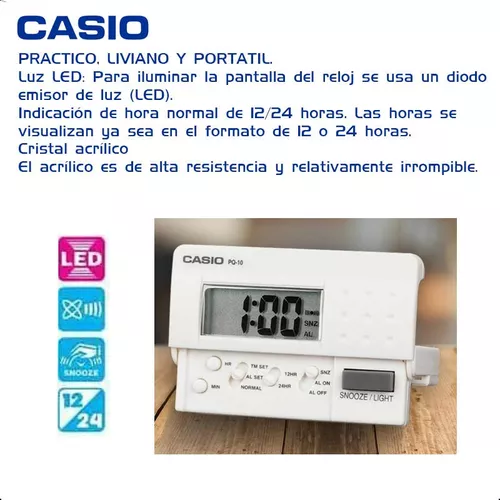 Despertador Casio PQ10, Despertador Casio PQ10, Accesorios, Orientación