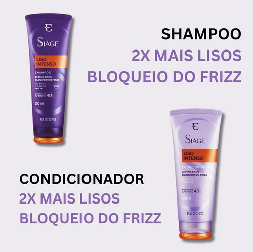 Kit Siàge Liso Intenso: 04 Itens - Eudora