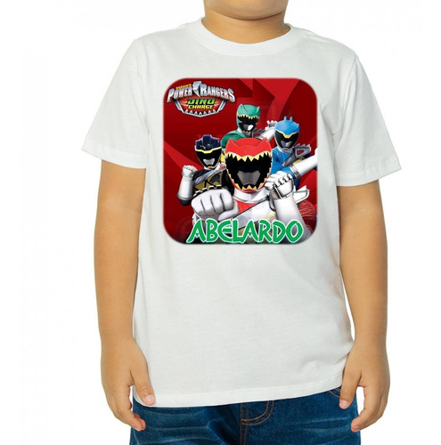 Playeras Personalizadas Cumpleaños niños Power Dino Charge 