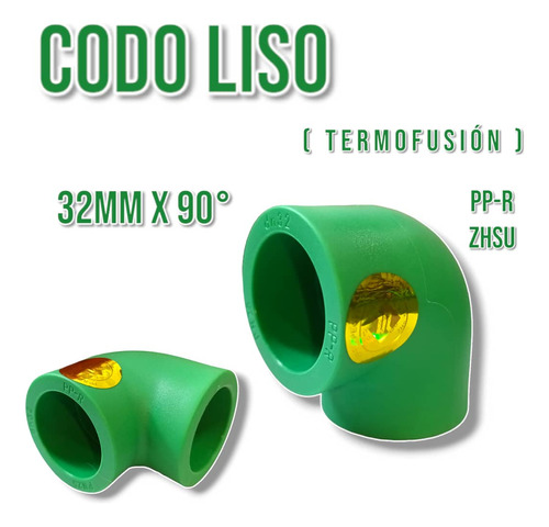 Codo Liso 1 X 90 (termofusion) (precio X 4 Unidades)