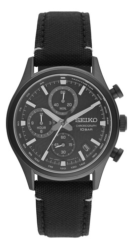 Reloj Seiko Cuarzo Cronógrafo Esfera Negra Hombre Ssb421p1 M