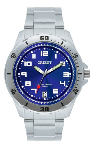 Relógio Orient Mbss1155a D2sx Analógico Calendário Azul 100m