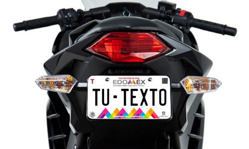 Placas Para Moto Decorativa Estado Nombre Logo 14x22cm