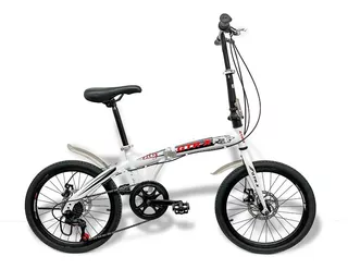 Bicicleta Fat City Dobrável Aro 20 7v Freios A Disco Pliage Cor Branco