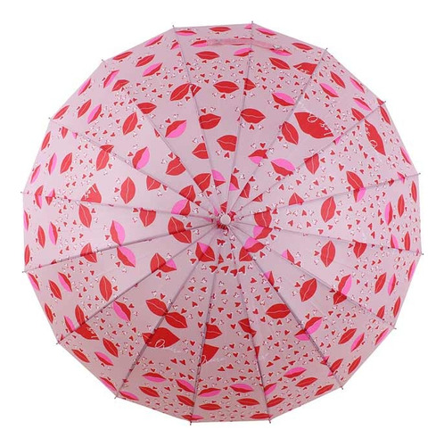 Paraguas Clásico Las Oreiro 6235 Rosa Con Diseño Diseño