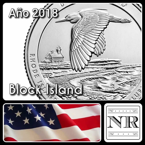 Estados Unidos - 25 Cents - Año 2018 - Block Island