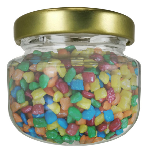 Frasco De Vidrio 2 Oz 60 Ml 60 Pz Color Dorado