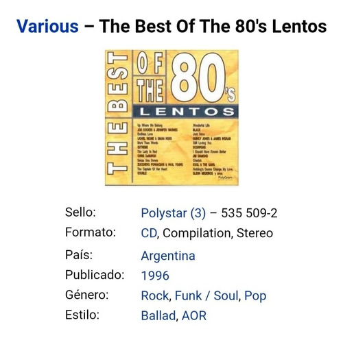 The Best Of The 80's Lentos Scorpions Extreme Steve Winwood