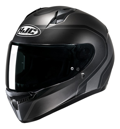 Casco para moto integral HJC C10 Elie  gris mate  lisa talla L 