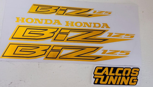 Calco Honda Biz 125 Dorado Cromado