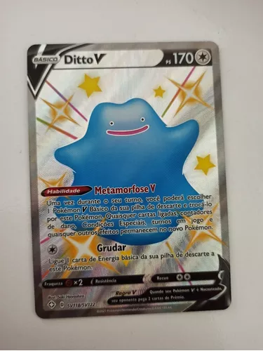 Card Pokémon Ditto V Shiny Original Copag Raro