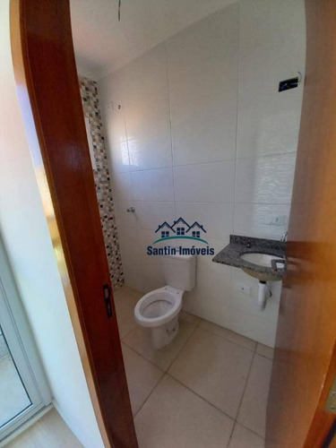 Cobertura Com 2 Quatos, (01 Suíte) 60% Com Telhado , 02 Vagas Cobertas À Venda, 106 M² - Vila Alice - Santo André/sp - Co0615