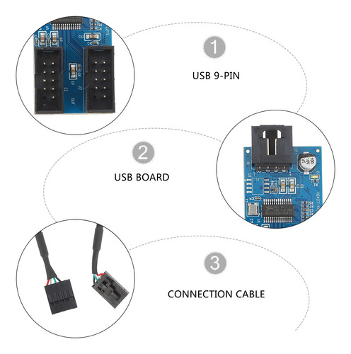Extensor De Conector Usb, Multiplicador De Puertos Usb 2.0 D
