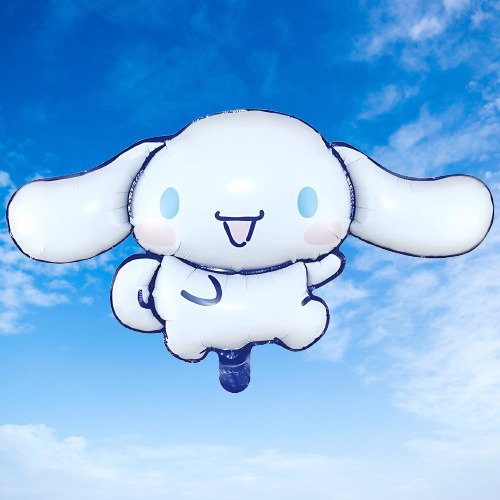Globo Cinnamoroll Kuromi Metalizado 70x50cm Decoración Blanco Cinnamoroll